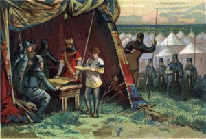 Karel II, bijgenaamd de Kale, kocht vrede tegen een zilveren prijs. door French School