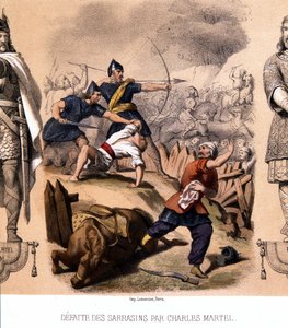 Karel Martel versloeg de Saracenen bij Poitiers, 732