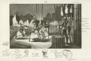 Karel VIII van Frankrijk triomfantelijk Rome binnen, 1494