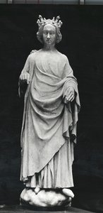 Charles VI (1368-1422) koning van Frankrijk, van Palais de Justice in Poitiers, origineel laat 14e eeuw (gipsafgietsel) door French School