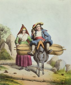 Kaasverkopers uit de Tarbes-regio, ca.1840 door French School