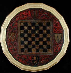 Schaakbord met vier wapenschilden, ca.1400-30 door French School