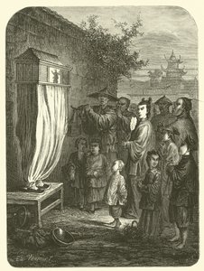 Chinese schaduwen (gravure) door French School