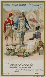 Chocolat Guerin-Boutron handelskaart, Historische Woorden serie door French School