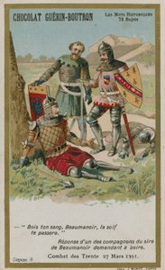 Chocolat Guerin-Boutron handelskaart, Historische Woorden serie door French School