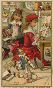 Chocolat Guérin-Boutron handelskaart door French School