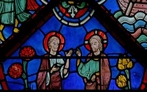 Christus geeft St. Thomas opdracht door French School