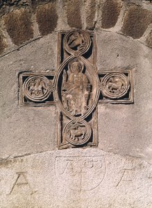 Christus in majesteit met symbolen van de evangelisten, 9e-10e eeuw