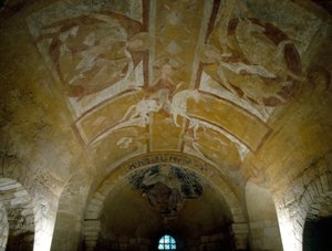 Christus te paard (11e eeuw), Kathedraal van Auxerre, Crypte door French School
