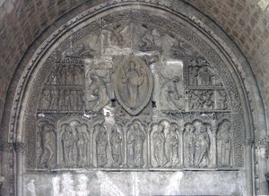 Christus met twee engelen en scènes uit het leven van St. Etienne, van de noorddeur