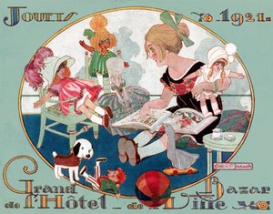Kerstspeelgoed (Illustratie) door French School