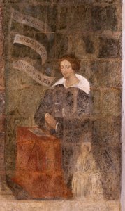 Kerk (Eglise Saint-Jean-Baptiste). Interieur. Kapel Saint-Fursy. Muurschilderingen. De verheerlijking van Maria. Begin 17e eeuw door French School