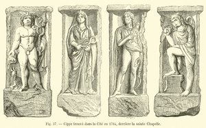 Cippus gevonden in de Cité in 1784, achter de Sainte-Chapelle door French School