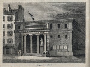 Kliniek van de Faculteit Geneeskunde van Parijs - Gravure in 