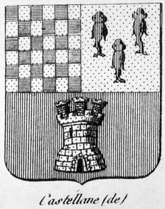 Wapenschild van Castellane - in Het algemene wapenboek van het Franse Keizerrijk door Henry Simon door French School