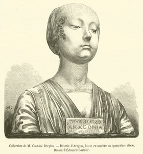 Collectie van M Gustave Dreyfus, Beatrix van Aragon, marmeren buste uit de vijftiende eeuw door French School