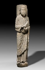 Kolomvormige figuur van een apostel, Châlons-sur-Marne, ca. 1180 door French School
