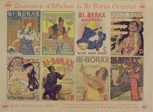 Wedstrijd voor beste poster die het Franse schoonmaakmiddel Bi-Borax Oriental adverteert, 1898 door French School