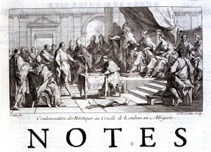 Veroordeling van ketters op het Concilie van Lombers