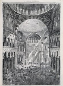 Constantinopel: de Hagia Sophia Moskee - in 