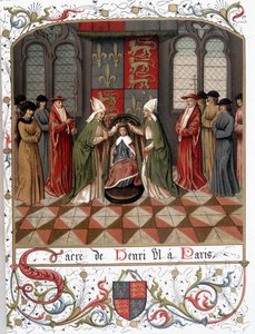 Kroning van Hendrik VI in Parijs in 1431 door French School