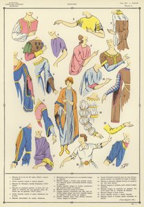 Costume Feminin Mondial (kleurenlitho)