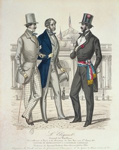 Kostuum van de Député, met de oude Nationale Vergadering op de achtergrond, 1848 door French School