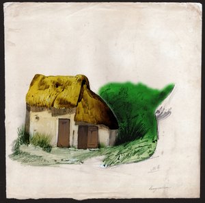 Huisje in Frankrijk (tekening, ca. 1830)