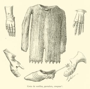 Cotte de mailles, gantelets, casques door French School