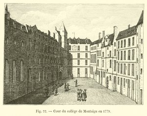Binnenplaats van het college van Montaigu in 1779