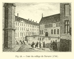 Binnenplaats van het college van Navarre, 1780 door French School