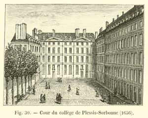 Binnenplaats van het college van Plessis-Sorbonne, 1656