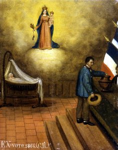Wieg in een stembureau - ex-voto, Musée de Jouques