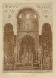Doorsnede van de oostkant van de Palatijnse Kapel, Palermo, Sicilië, uit Fragments d