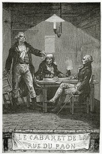 Danton, Marat, Robespierre - illustratie uit Quatre Vingt Treize door French School