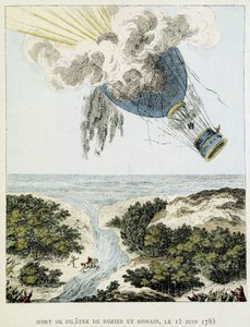 Dood van Pilâtre de Rozier en Romain door French School