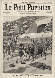 Dood van de Spaanse stierenvechter El Tito, Perpignan, Frankrijk door French School