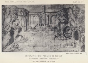 Decoratie van Pyrame en Thisbe (litho) door French School