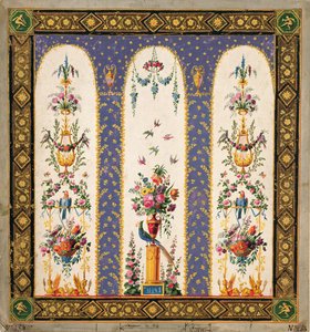 Decoratief ontwerp voor een tuinprieel of loggia
