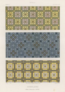 Decoratieve tegels van 15e-eeuws Frankrijk