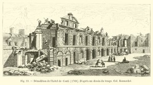 Sloop van het hotel de Conti, 1769, Naar een tekening uit die tijd, Col Bonnardot door French School