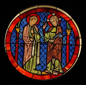 Christus met een vrouw, ex Ste Chapelle door French School
