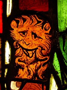 Een leeuw in het St. Petrus paneel: uit de Chapelle du Chateau, Rouen?