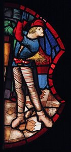 Een beul; oorspronkelijk uit de St. Chapelle waar het werd geïntroduceerd rond 1500; het is een goed voorbeeld van Venetiaans glas door French School