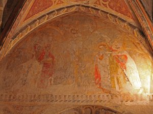 Afbeelding van de Kruisiging met Maria en St. Johannes
