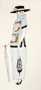 Ontwerp voor een dagjurk, c.1919 door French School