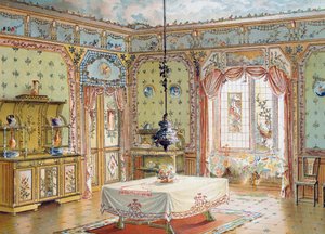 Ontwerp voor eetkamer uit het tijdschrift La Decoration interieure