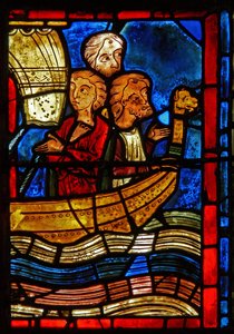 Raam met scènes uit het leven van St. Maria de Egyptische (detail)