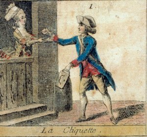 Detail van het spel van de Cree gans: de ratel door French School