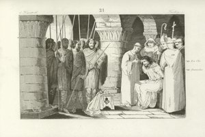 Afzetting van Childerik III, koning van de Franken, 752 door French School